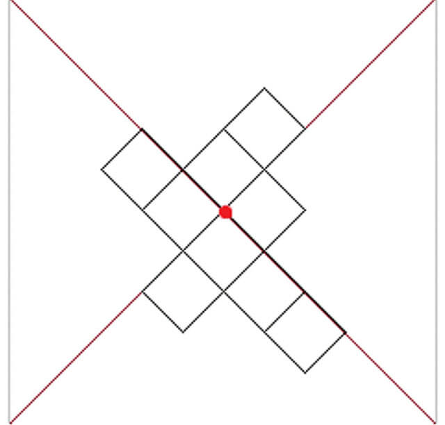 Gluing tiles in a diamond pattern.