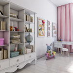 Habitación infantil en estilo art déco.