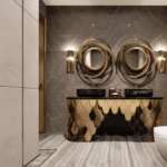 Design del bagno in stile art deco con foto