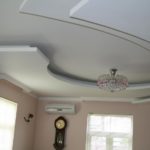 two-level plasterboard ceiling