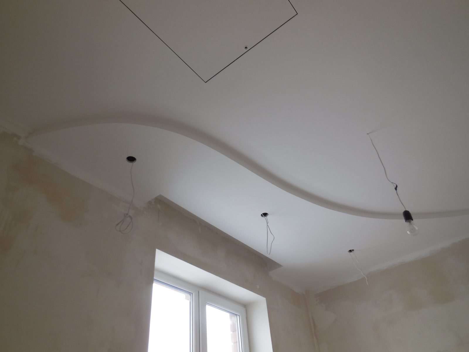 soffitto in cartongesso a due livelli