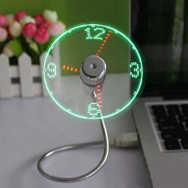 USB fan clock