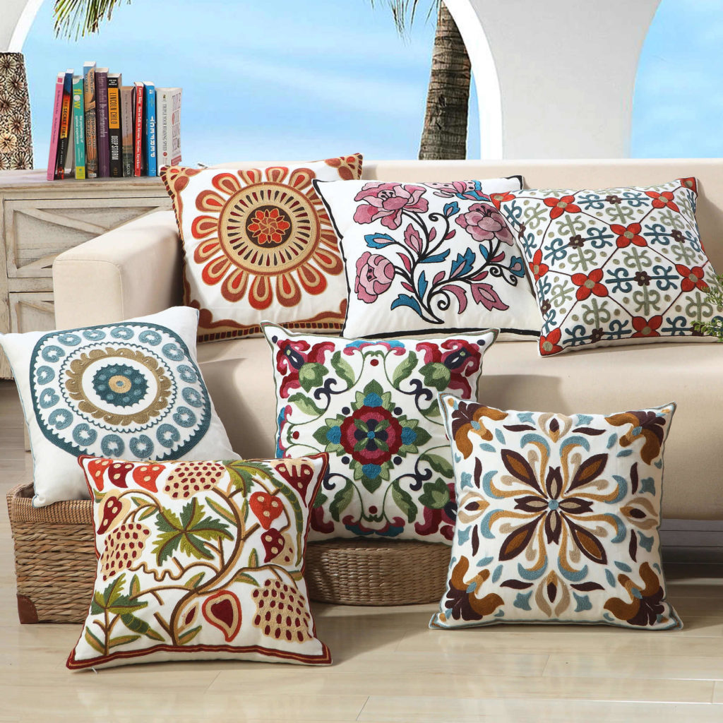 Pillows in the interior.