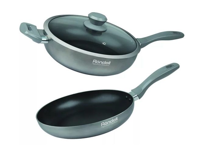 Saucepan and frying pan