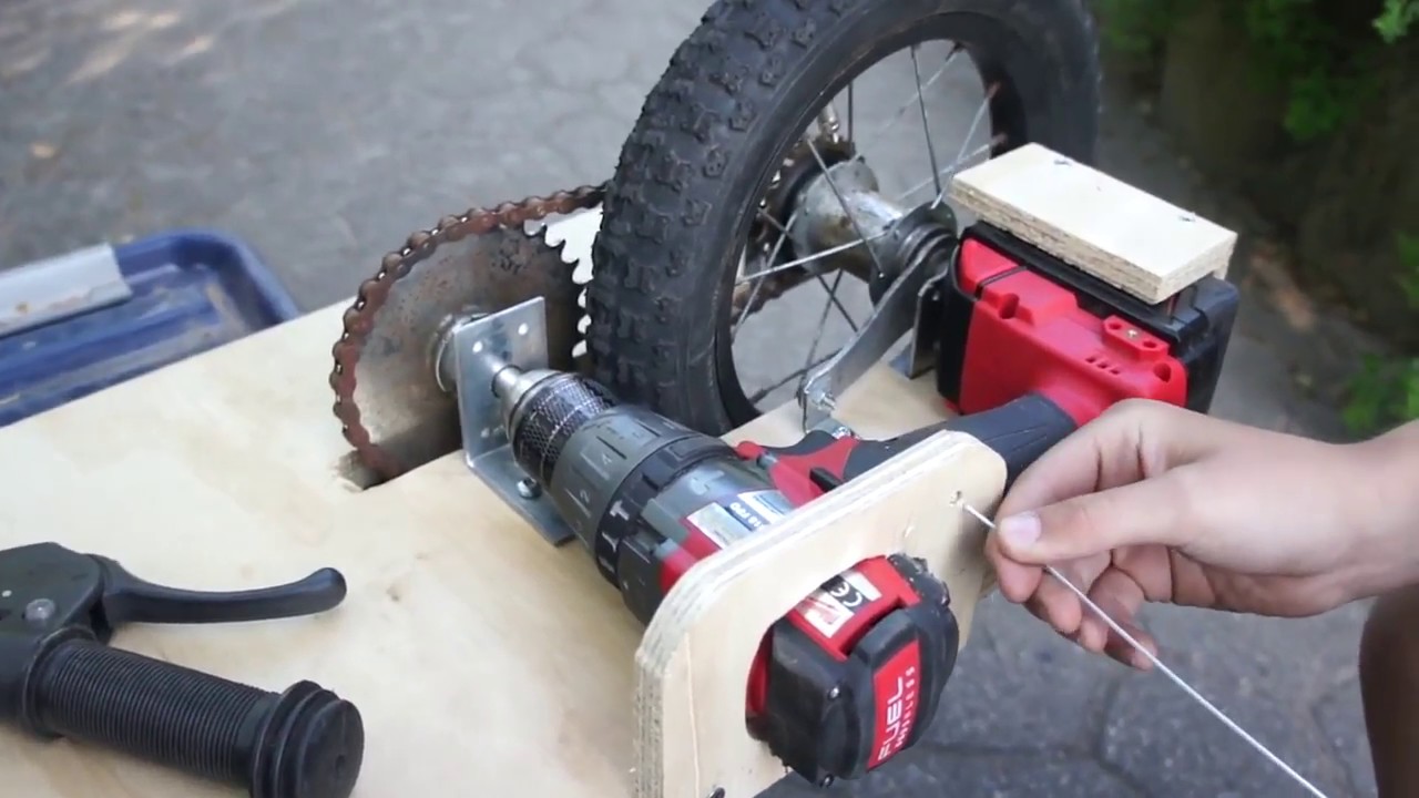 electric scooter made from a screwdriver