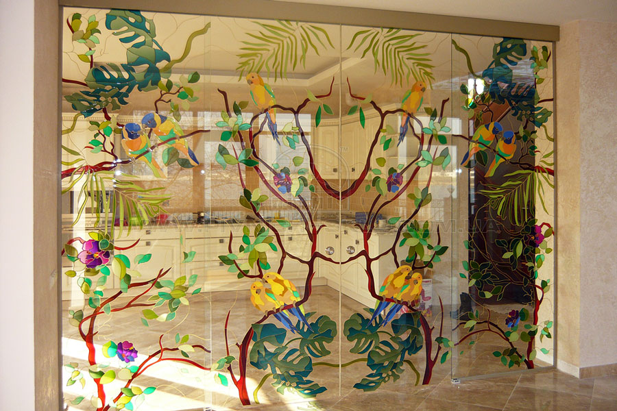 stained glass partition