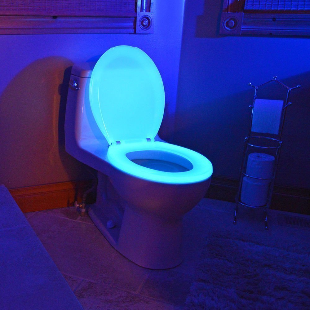 LED strips på toilettet