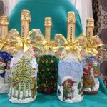 Ampolles de decoupage per l'Any Nou