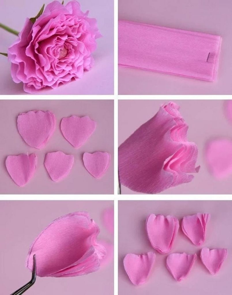 DIY peony from a napkin