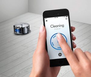 how to control a robot vacuum cleaner from a smartphone