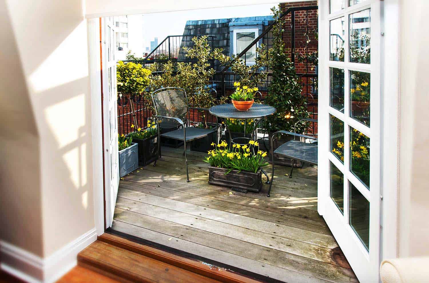 Balcony with plants