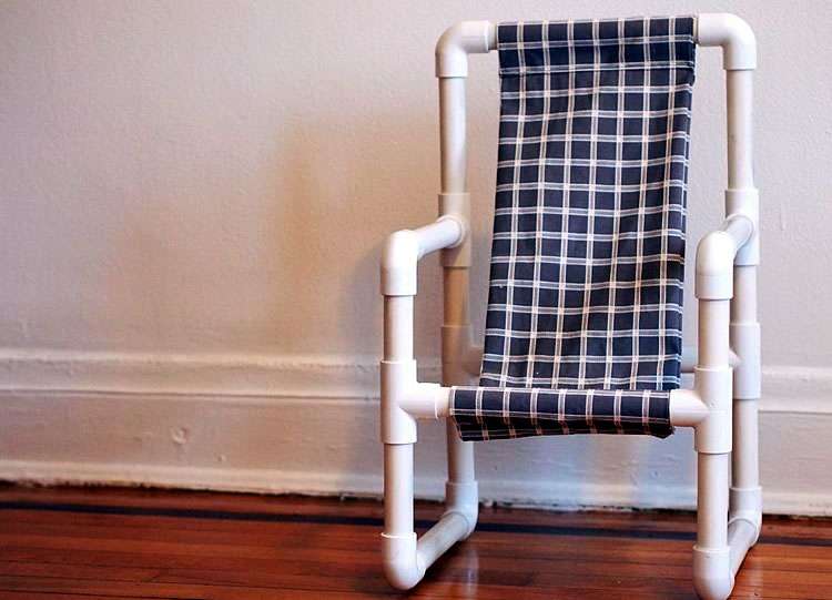 Chair made of polypropylene pipes