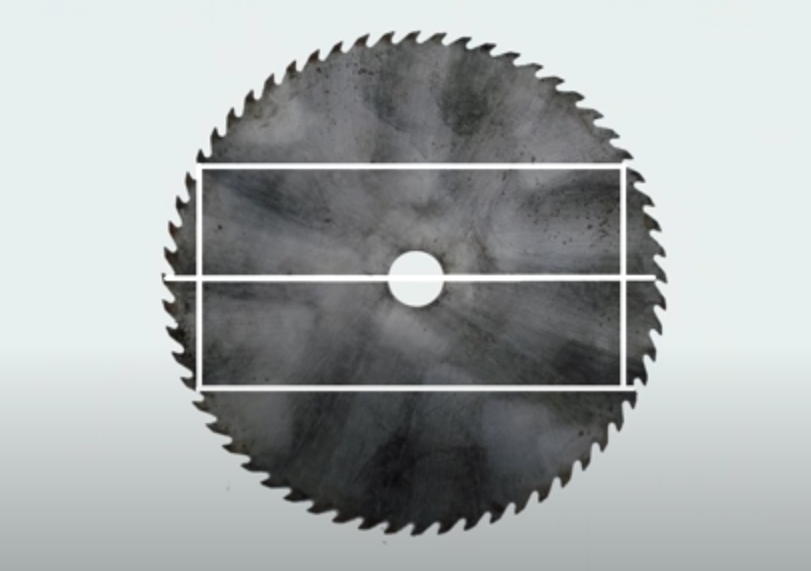 Circular disk.