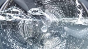 Water in de wasmachine