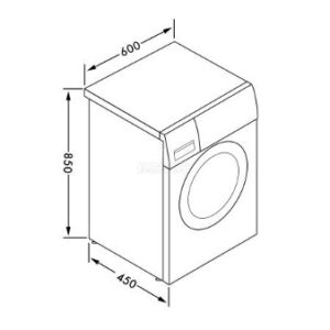 Dimensions of the washing machine