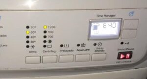 Ralat E40 dalam mesin basuh Electrolux