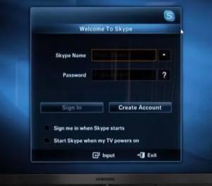 Skype na TV Samsung