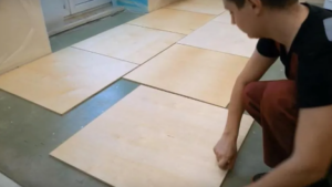 Laying plywood