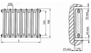 Peso del radiatore in ghisa