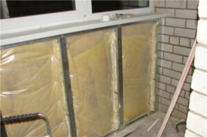 How to insulate a balcony with cotton wool