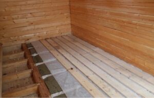 How to insulate a floor with polystyrene foam in a wooden house