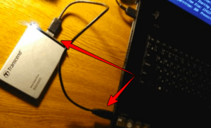 Connect the drive to a USB computer