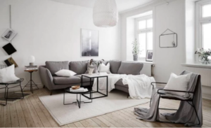 Salon de style scandinave