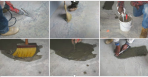 Repair of old floor screed