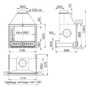 Do-it-yourself metal fireplace stove - diagram 2