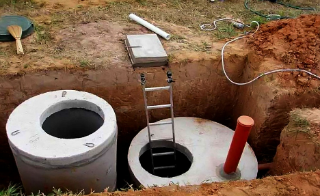 Fosse septique pour un bain sans pompage